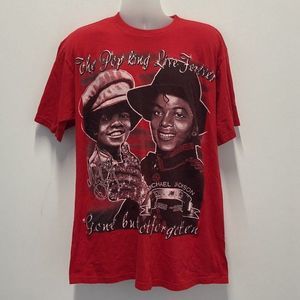 Vintage The Pop King Lives Forever Michael Jackson T-Shirt Size XL